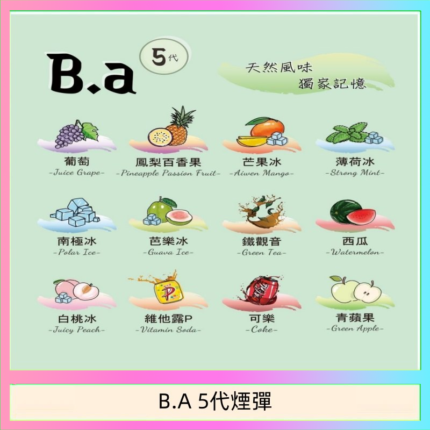 B.A 5代主機煙彈電子煙一盒三顆